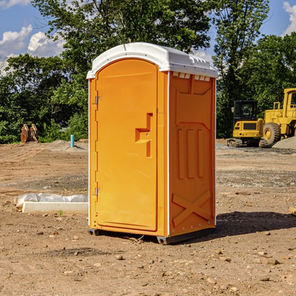 what is the cost difference between standard and deluxe portable restroom rentals in Salmon Brook